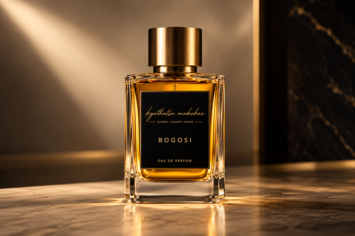 BOGOSI Eau de Parfum 100 ml bottle from Kgothatso Makokoe Global Luxury House