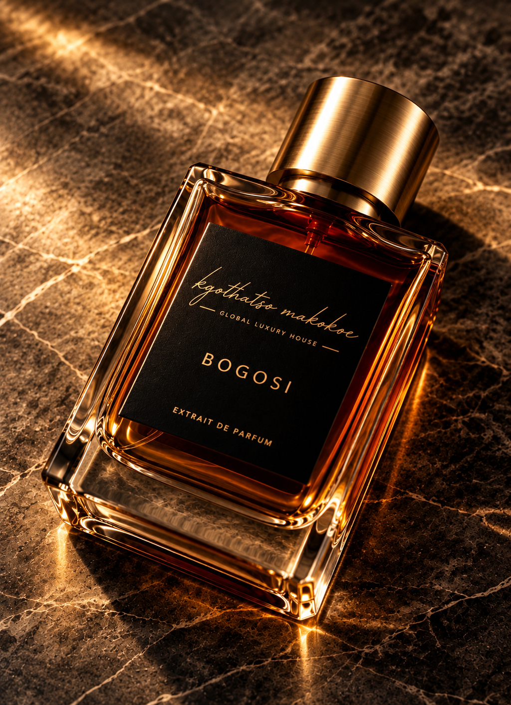 BOGOSI Extrait 100 ml bottle from Kgothatso Makokoe Global Luxury 
